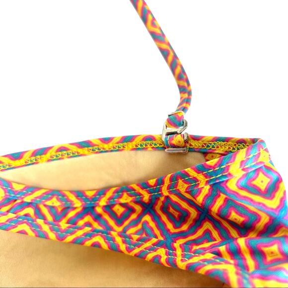 Koral Swimwear Multicolor Halter Bandeau 2-Piece Bikini Set M/L - Picture 6 of 11